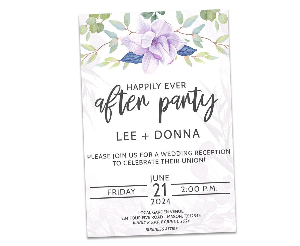 Happily Ever After Party Favor Tag Template Wedding Thank You 