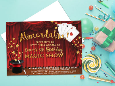 Magic Show Birthday Invitations Magic Party