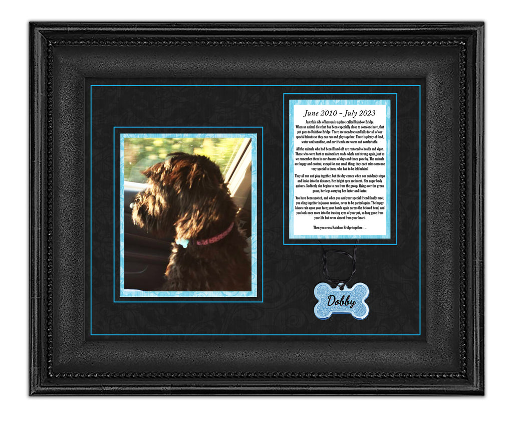 Blue Pet Memorial Rainbow Bridge Print