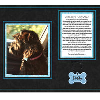 Blue Pet Memorial Rainbow Bridge Print