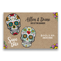 Sugar Skull Wedding Save The Date Cards