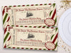 Vintage Christmas Train Ticket Invitations