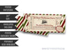 Vintage Christmas Train Ticket Invitations