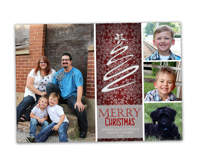 Rustic Family Photo Christmas Cards