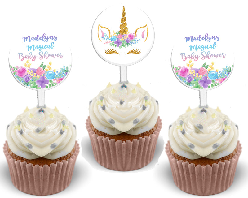 Digital artwork: Baby Shower BOY 1 sheet x 12 Cupcake toppers for edible  Print outs – Handmade with Love